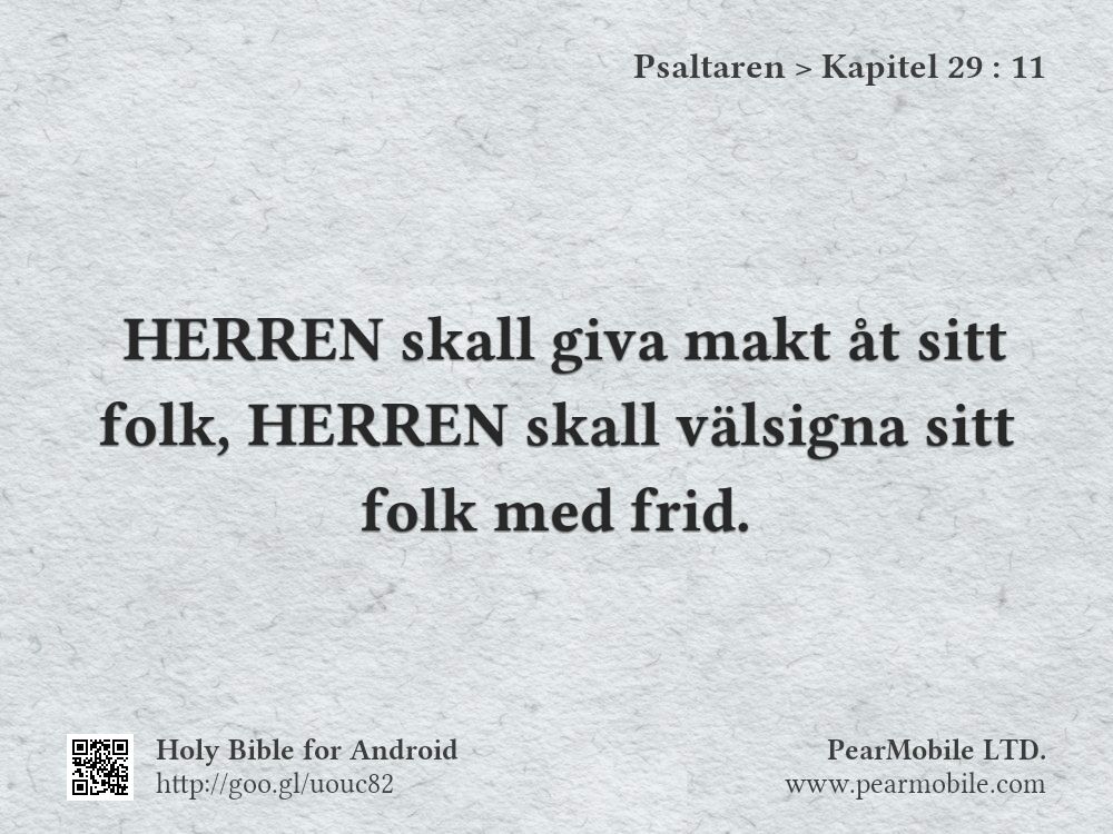Psaltaren, Kapitel 29:11